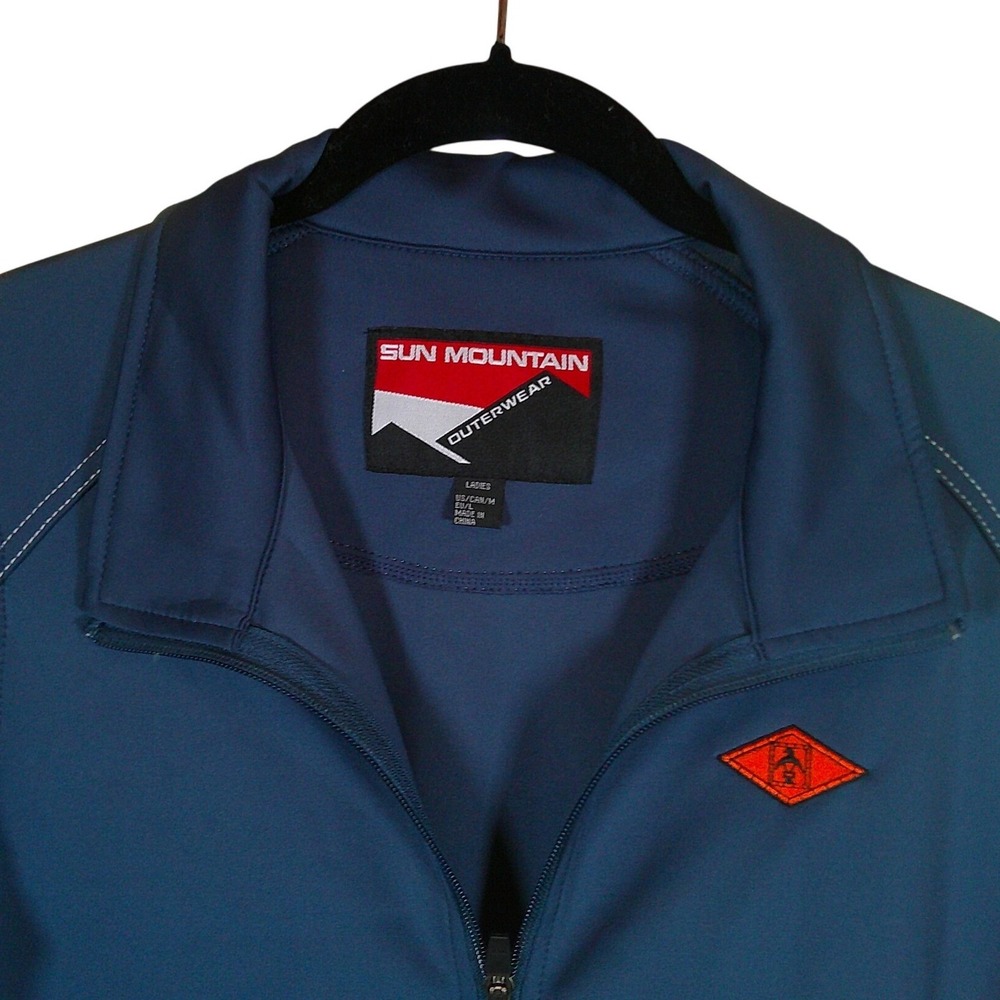Sun Mountain Outerwear Ladies Vest Medium Full Zip Sleeveless‎ Top Blue